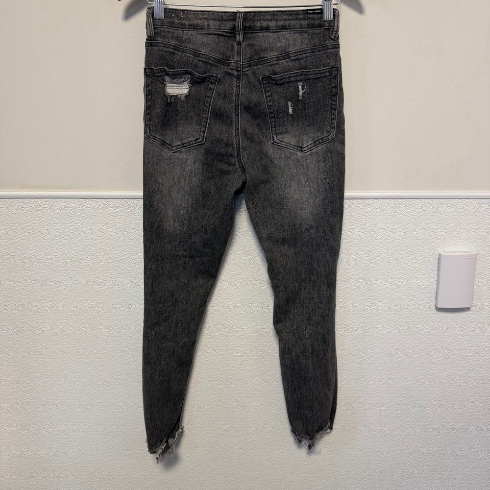 Juniors Almost Famous Skinny Jeans Size 3 Gray Distressed - Picture 8 of 13